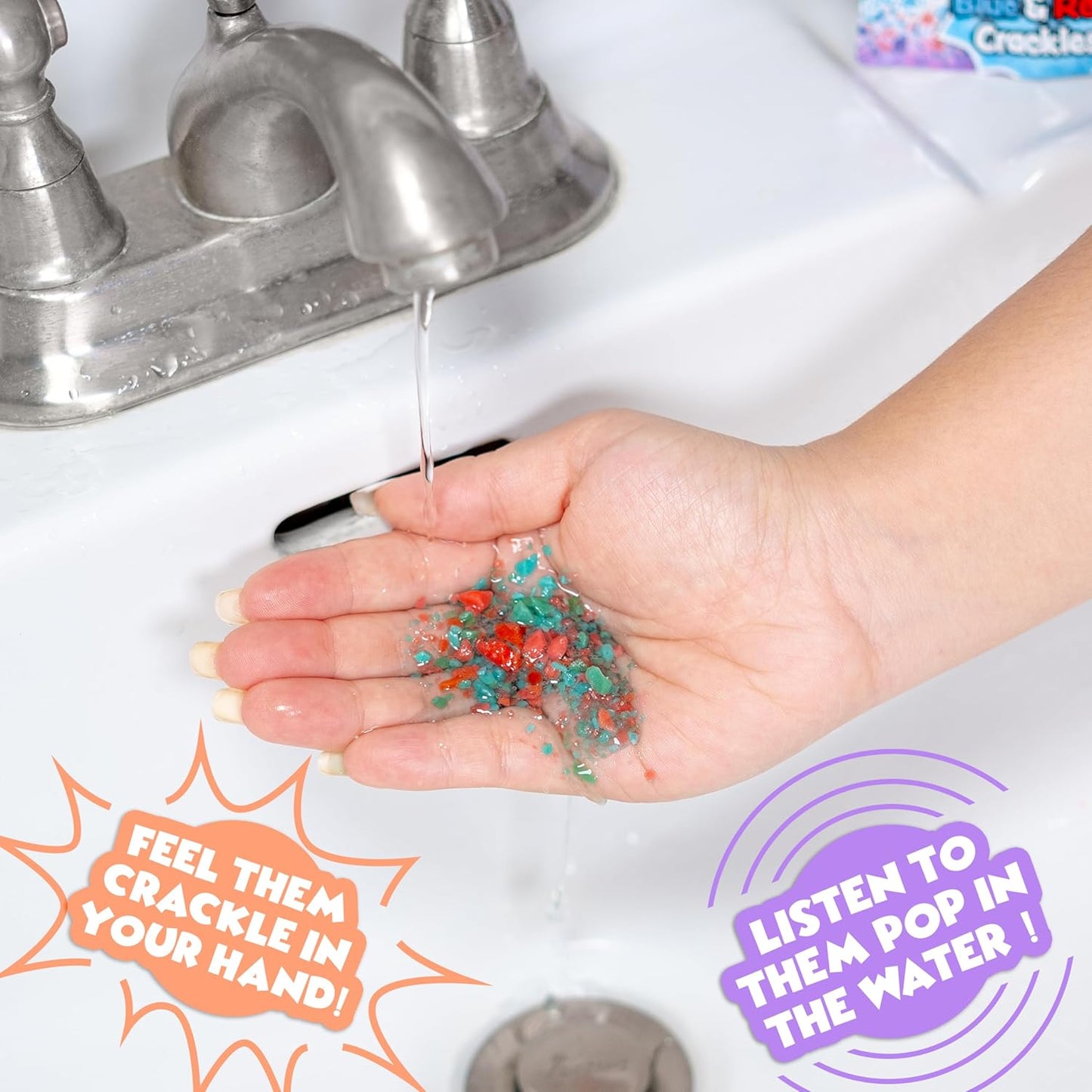 Tub Works® Bath Crackles Bath Toy, Variety 12 Pack | Nontoxic & Fragrance-Free | Makes Bath Water Crackle & Pop for a Unique Kids Bath | Swirl Water for Fizzy Fun | Sensory Kids & Toddler Bath Toys