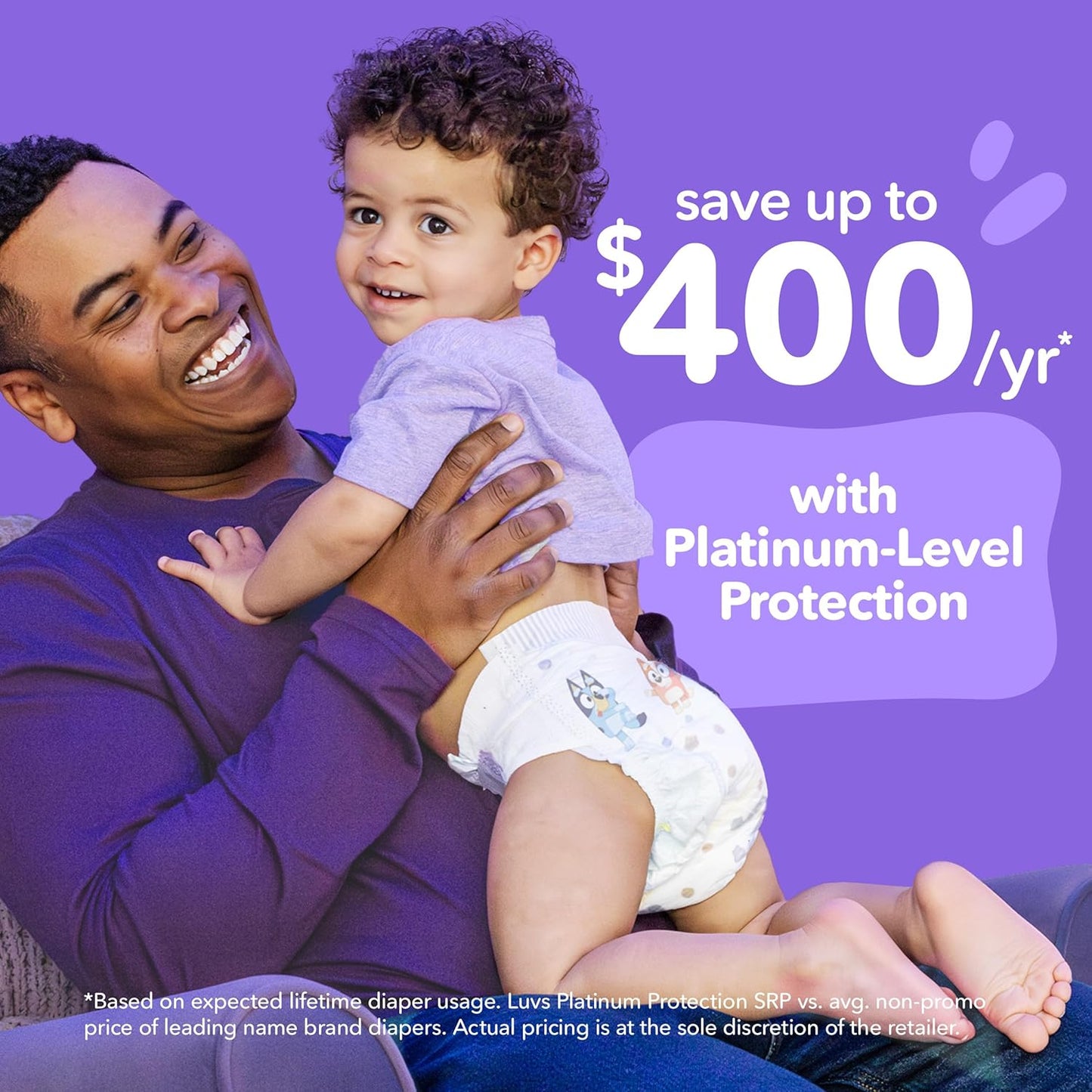 Luvs Diapers - Size 6, 144 Count, Bluey Platinum Protection Baby Diaper