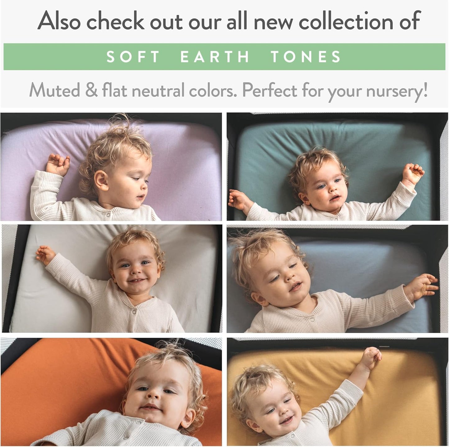 Joey + Joan Fitted Crib Sheets 28 x 52 – Compatible with Standard Crib Mattress and Toddler Bed – 100% Jersey Cotton – Cream + Brown – 2 Pack