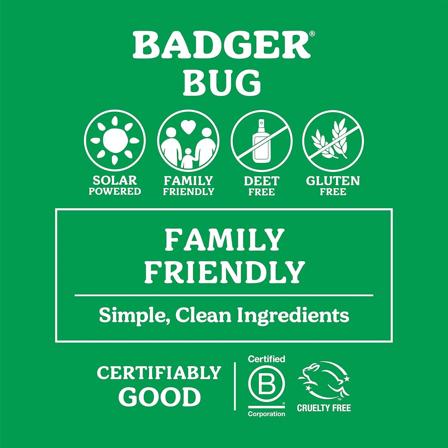 Badger Bug Spray, Family Friendly All Natural Mosquito Repellent w/Organic Essential Oils, Great Smelling Citronella Spray, Effective for 3 Hours, Combo 2-Pack 4 fl oz + 2.7 fl oz