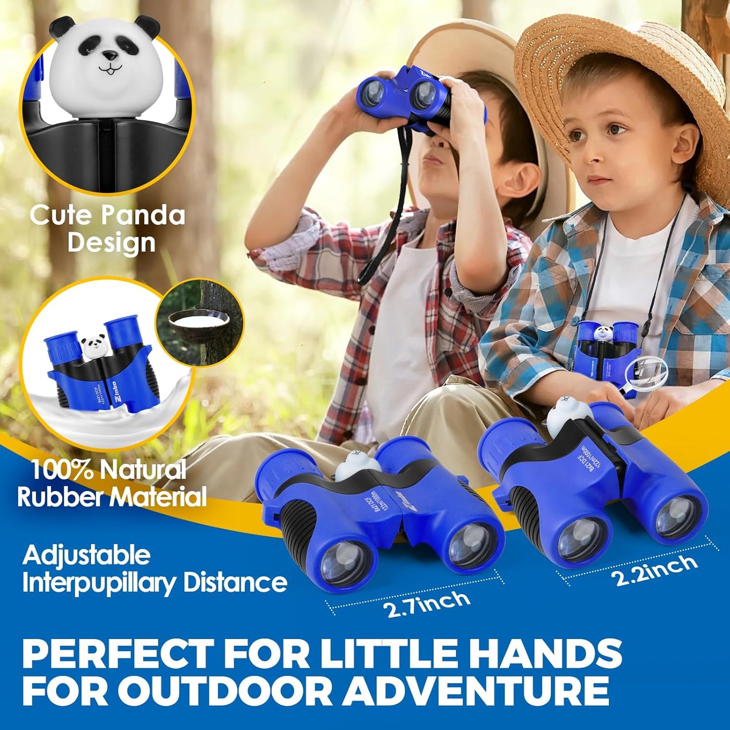 Binoculars for Kids, Toys for 3-12 Year Old Girls and Boys, Bird Watching Hiking 4 5 6 7 8 9 Year Old Girl Boy Christmas Birthday Gifts, Outdoor Toys for Kid Set with Magnifying Glass & Compass