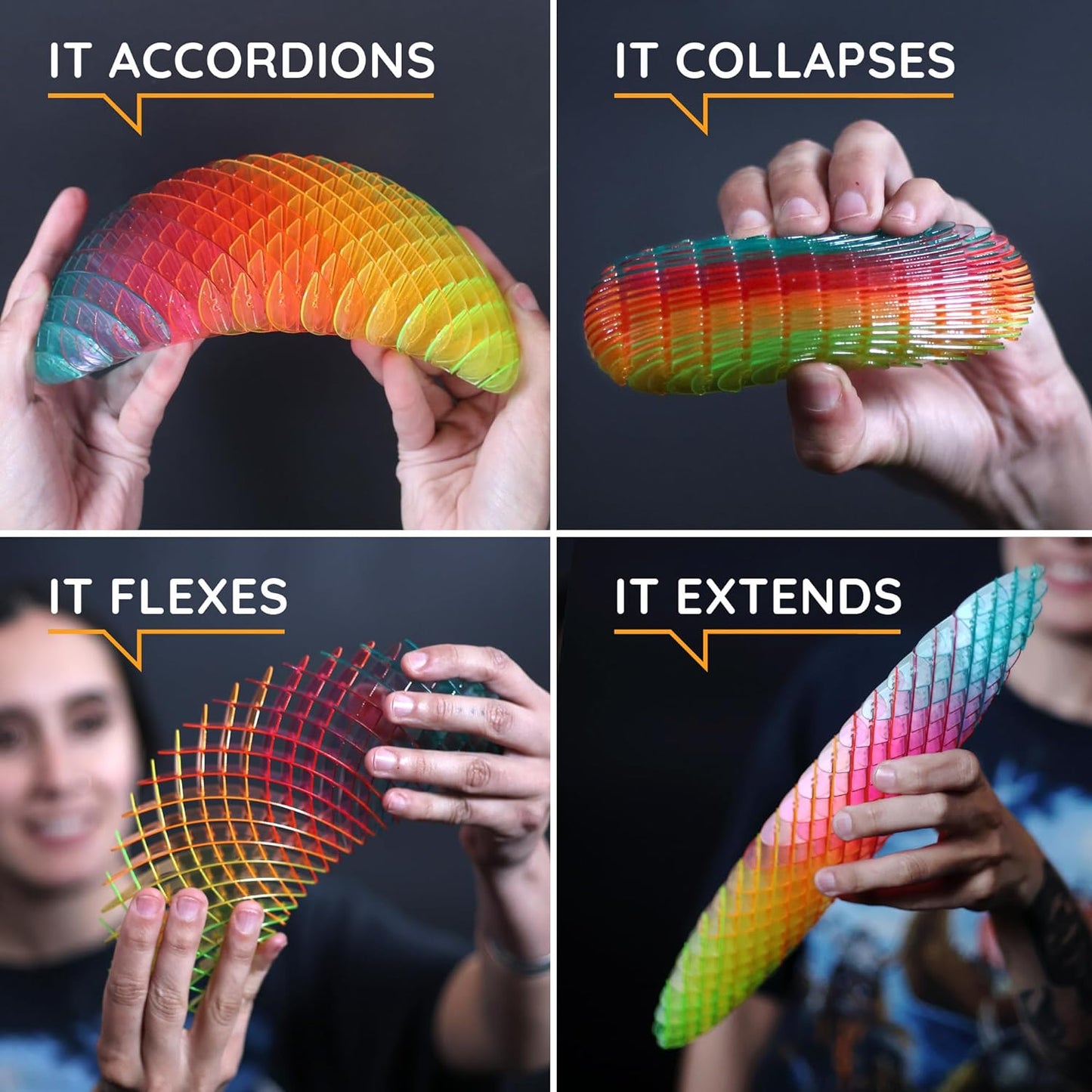 Morf Fidget Worm Toy - Desk Fidgets for Adults - Cool Satisfying Worm Fidget Sensory Toys - Fun and Interactive Morf Fidget Toy for Kids - USA Patent Pending Morf Figgy Toys - Big - 20 x 20