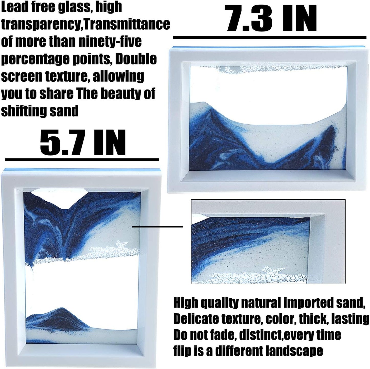 Liquid Motion Bubbler & Diamond Shaped Penguin Liquid Timer and Moving Sand Art Picture Pack of 3 Activity Calm Relaxing Desk Toys Voted Best Gift!