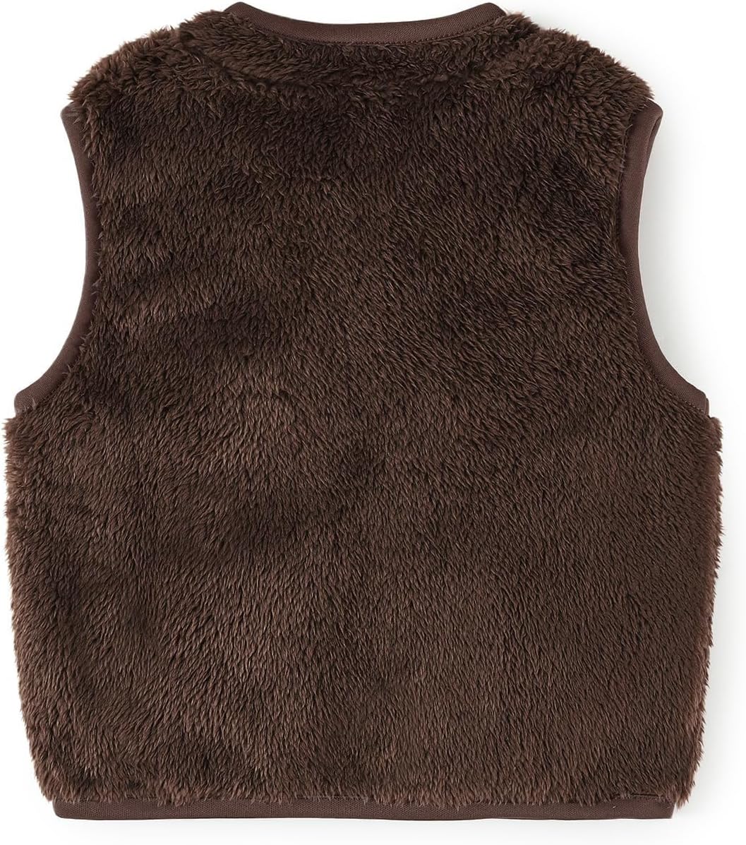 Baby Boys Girls Fleece Vest Zip Up Cute Bear Jackets Fuzzy Fall Winter Warm Clothes Newborn Outwear for Toddler Infant