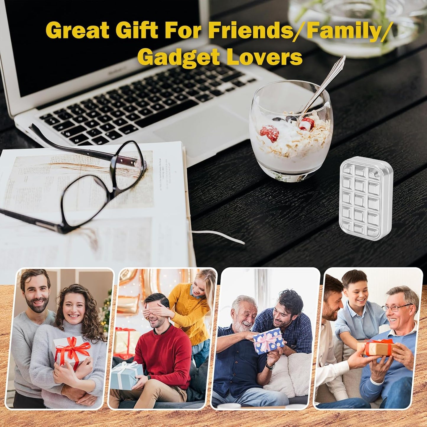 Fidget Slider for Adults - Brick Slider Metal Fidget Toys, Anxiety/ADHD/Annoy Relieving EDC Metal Fidget, Stress Reducing Toy - Gift for Adults & Teen (Silver)