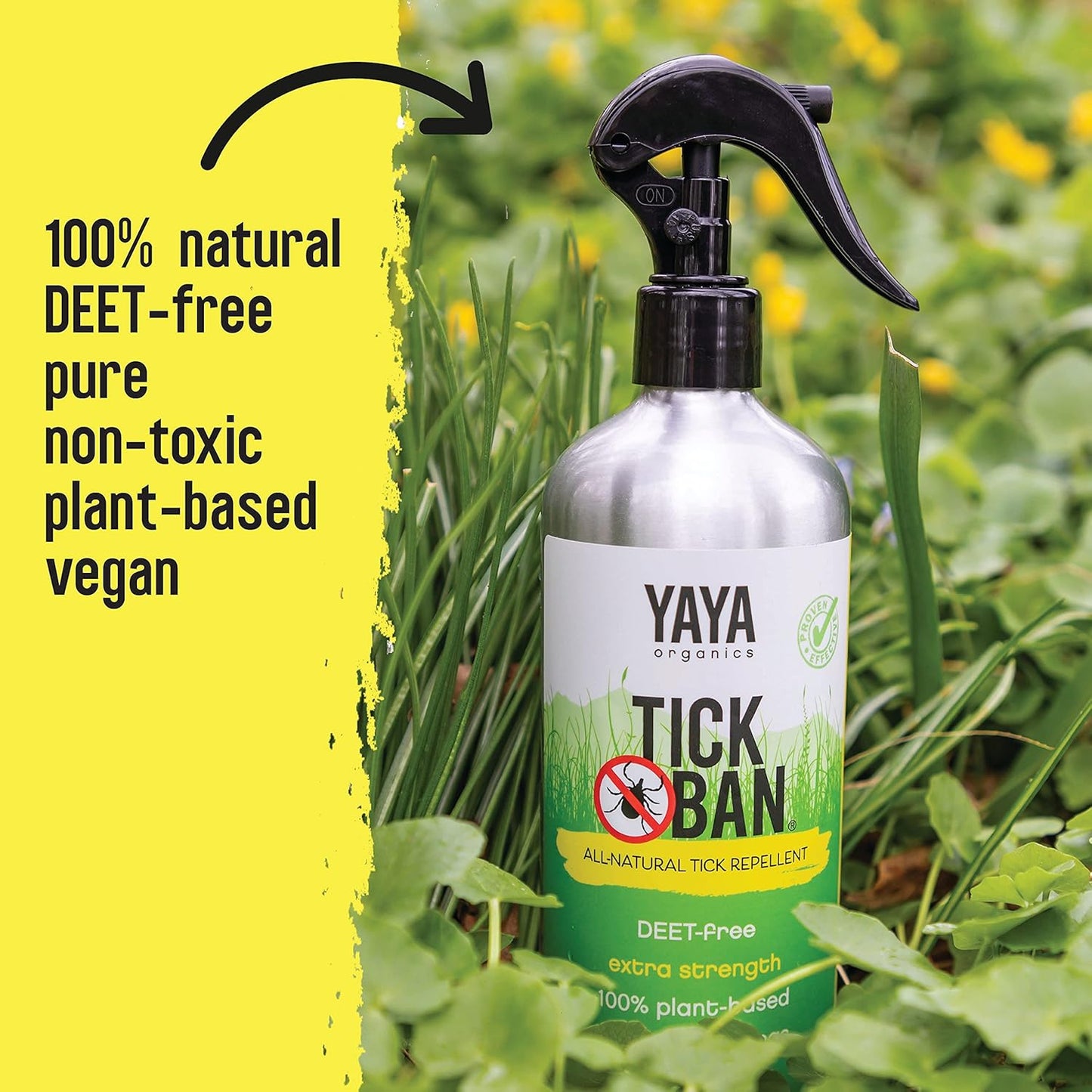 YAYA ORGANICS Family Bundle – Protect Your Family from Ticks and Mosquitoes with All-Natural, Proven Effective Repellents - Tick Ban 16 oz, Squito Ban 16 oz, Baby Bug Ban 4 oz