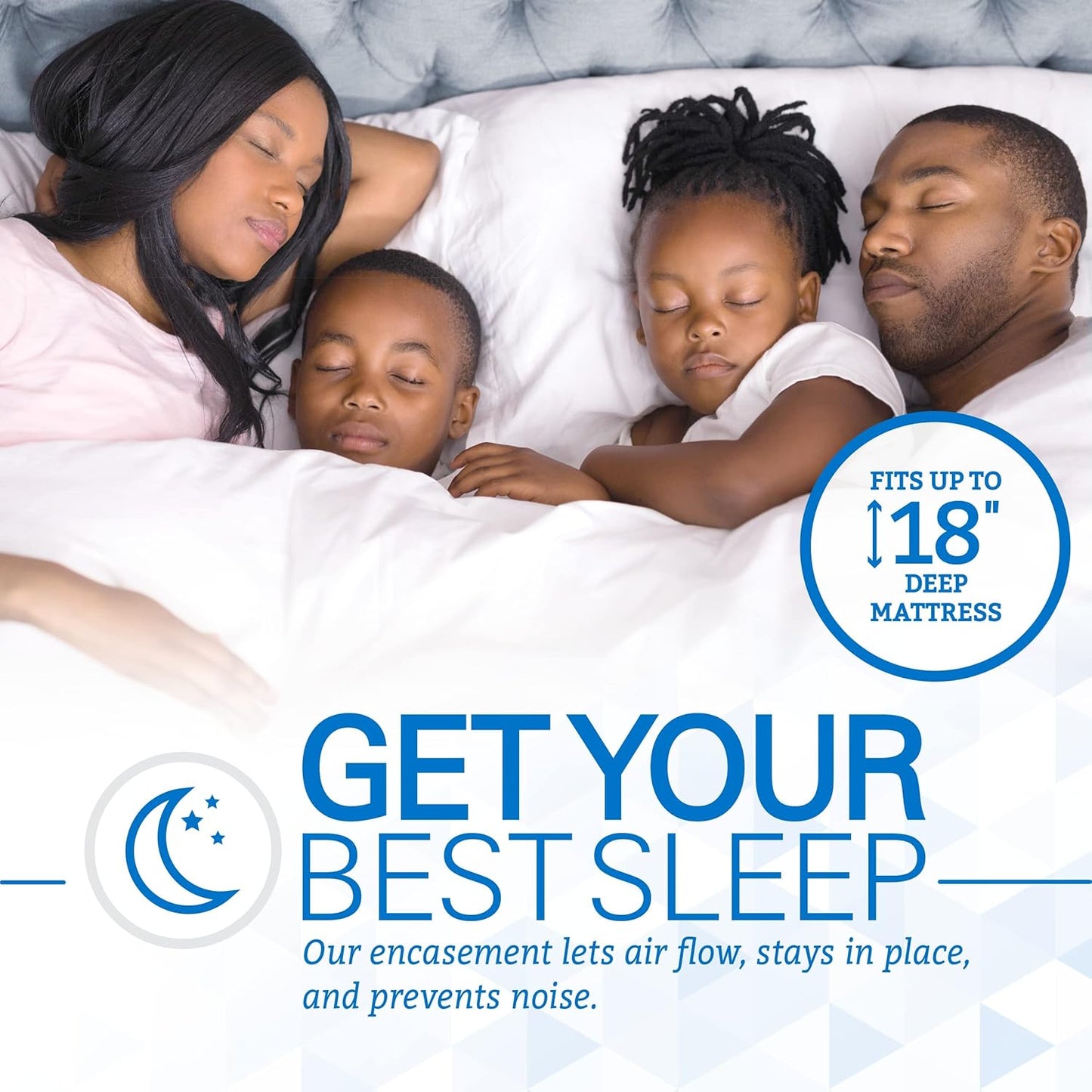 SafeRest Zippered Mattress Protector - Premium15-18 Inch Waterproof Mattress Cover for Bed - Breathable, Noiseless Washable Mattress Encasement - King