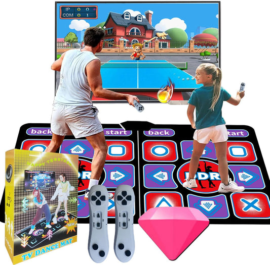Dance Mat for Adults and Kids - Wireless Dance Pad Game for TV, Fun Kids Dancing Exercise Game,Plug and Play,Birthday Ideas for Girls and Boys,Red