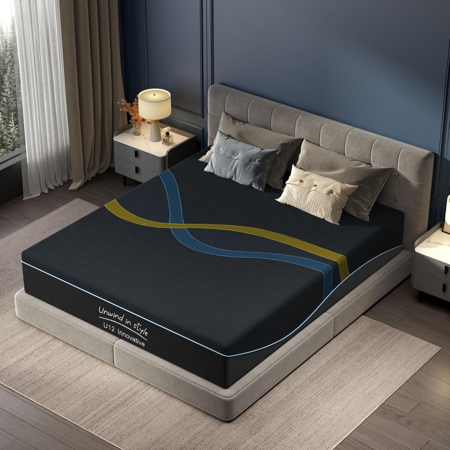 10 inch Queen Mattress Multi-Layer Memory Foam Mattress - Medium Firmness with Bamboo Charcoal & Green Tea Infusion