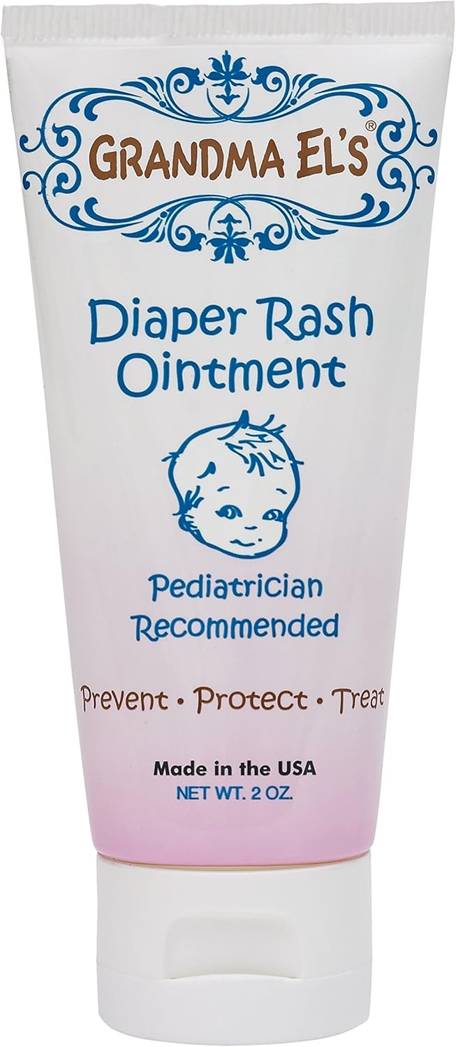 Grandma El's Diaper Rash Ointment Helps in Healing Irritating Chaping Relieve & Prevent Diaper Rash Soothens & Soften baby's SKin, 2 Ounce Tube