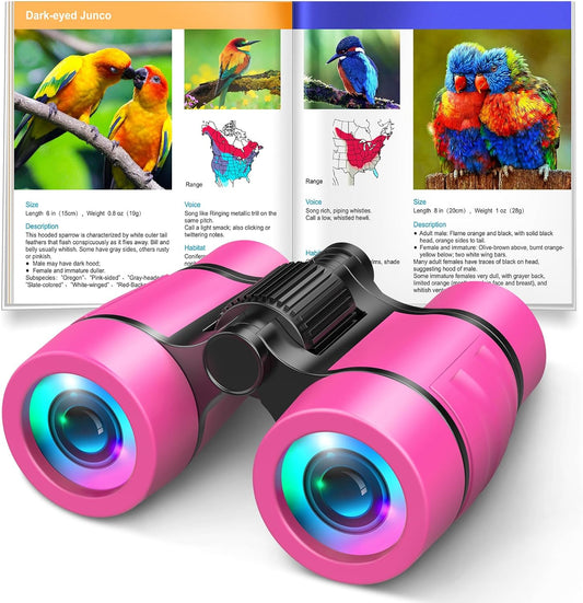 Toys for 3-7 Year Old Girls: LET'S GO! Binoculars for Kids Bird Watching|Hiking|Camping 4 5 6 7 8 Year Old Girl Boy Easter Birthday Gifts Outdoor Learning Toy for Kid Ages 4-6 Toddler Gift Stuffers