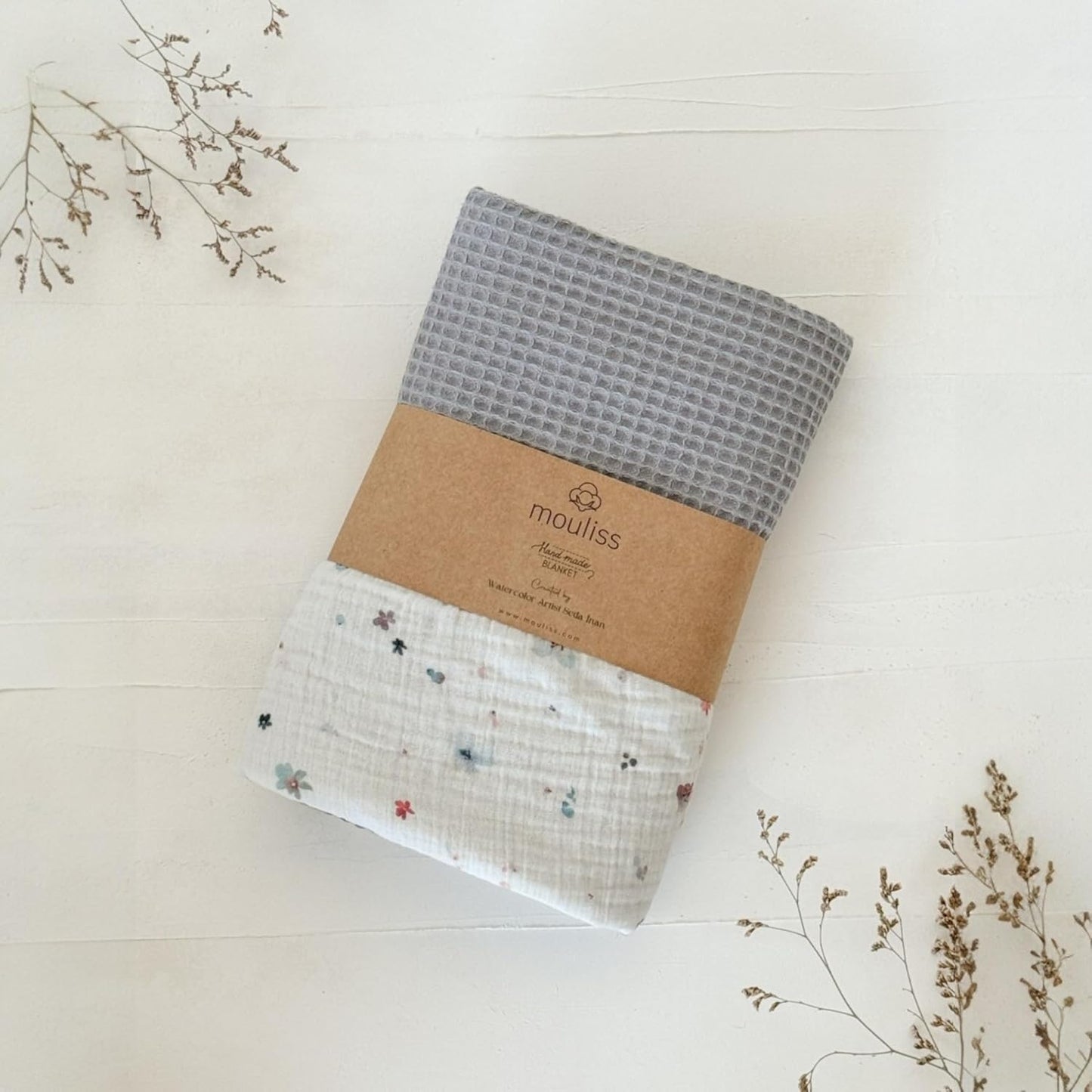 Personalized Baby Blanket with Name – Handmade 100% Organic Cotton Newborn Gift | Custom Knit Blanket for Boys, Girls, Kids & Baby Showers