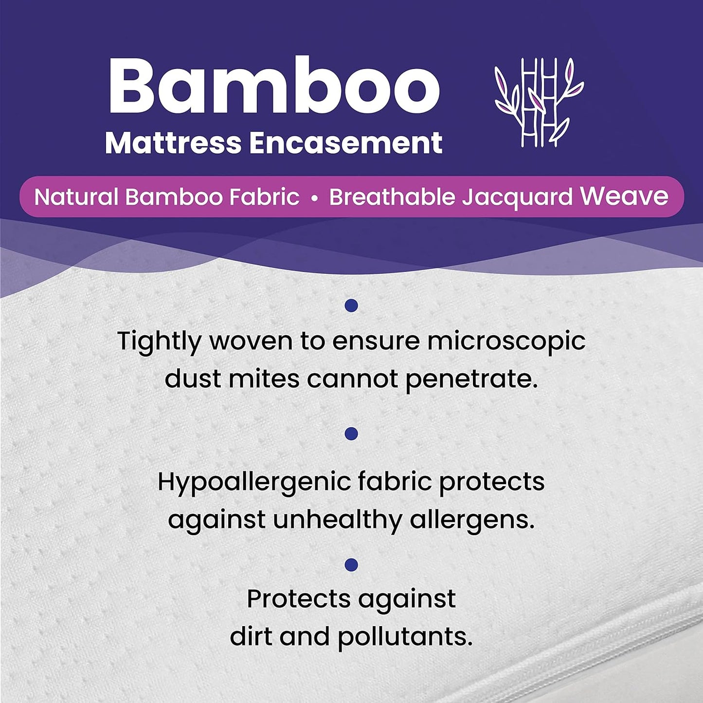 Full Size Waterproof Bamboo Mattress Encasement by Slumberfy - Premium Skin-Safe Mattress Protector with 360° EZ Zipper, Lab-Tested Bed Bug, Zippered Encasement (54x75 in)