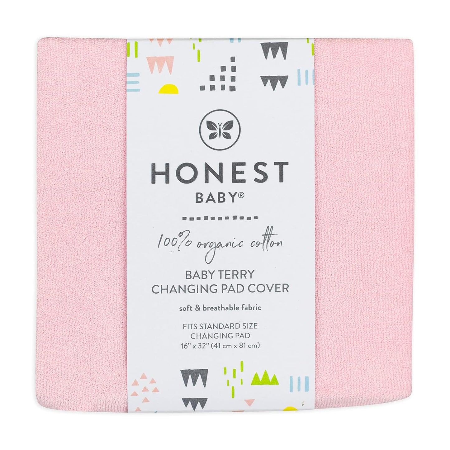 HonestBaby unisex baby Organic Cotton Changing Pad Cover and Toddler Sleepers, Light Pink, One Size US
