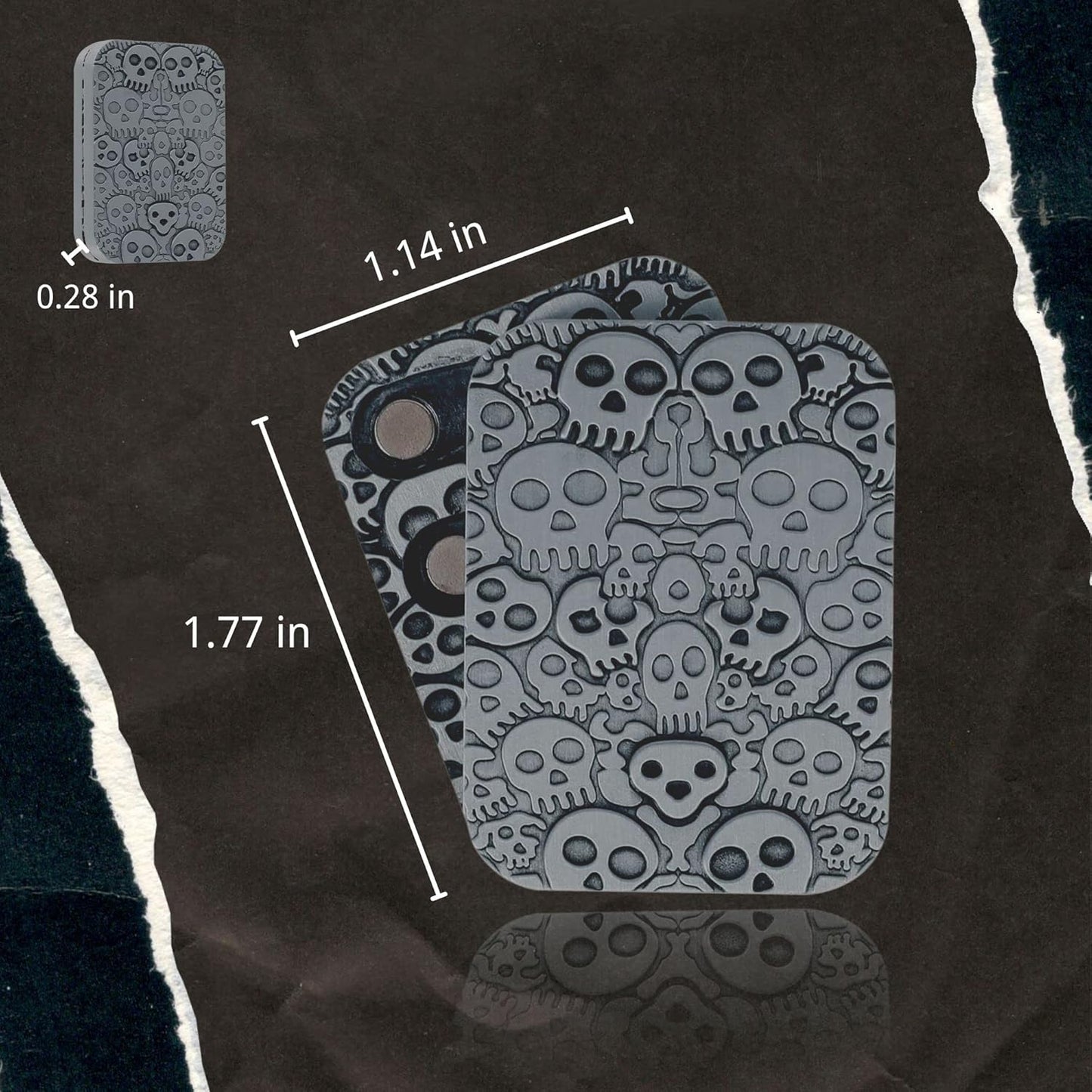 Fidget Slider Metal Fidget Toys for Adults Haptic Slider EDC Haptic Fidget Haptic Coin Stress Relief Birthday Gift for Men(Short)…