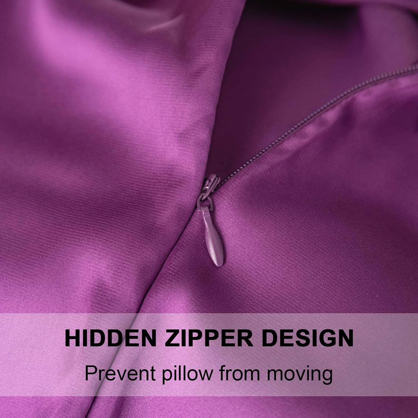 Mulberry Silk Pillowcase for Hair and Skin,Queen Size Cooling Silk Pillow Case with Hidden Zipper,Allergen Proof Dual Sides Soft Breathable Smooth Silk Pillow Cover for Women(Queen,Purple)