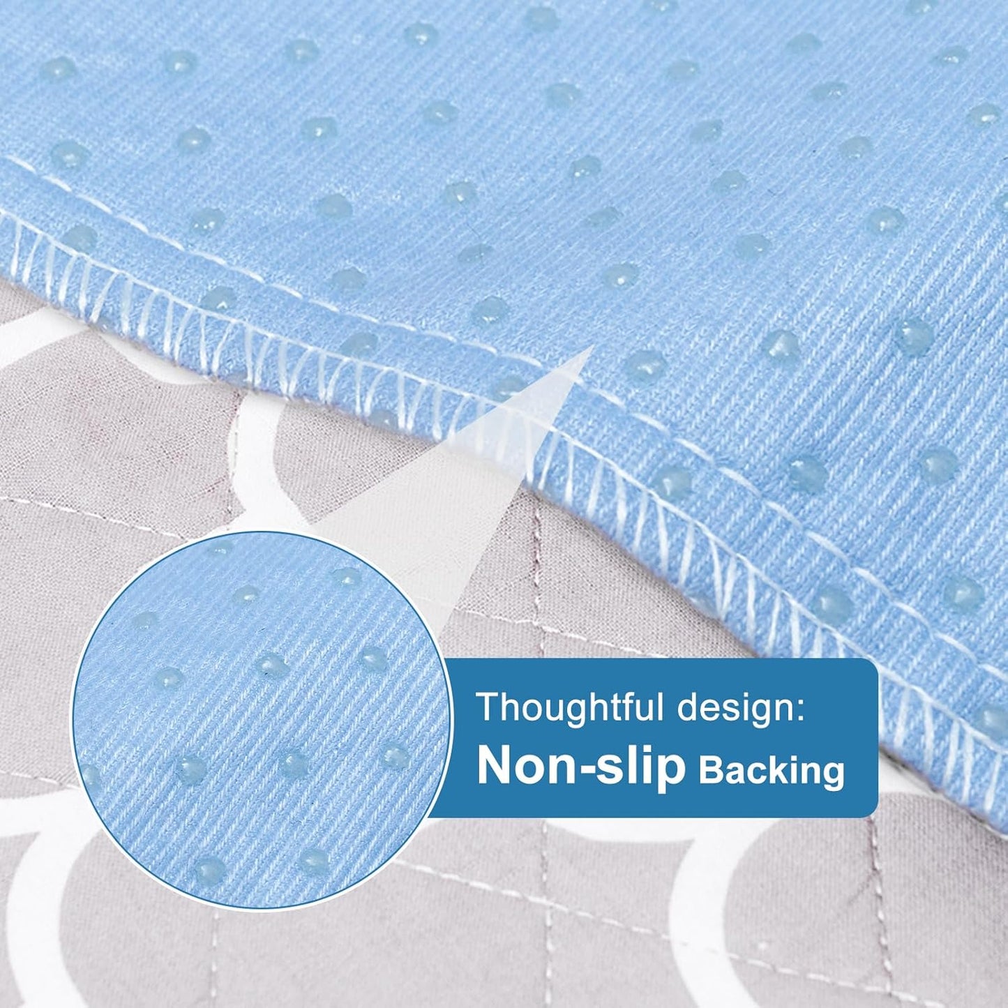 OUTCREATOR® Washable Bed Pads 18" x 24" (Pack of 3), Incontinence Mattress Protector, Anti-Slip Waterproof Underpads for Adults Kids Elderly Pets, Absorbency & Reusable Bedwetting Pads (Gray)