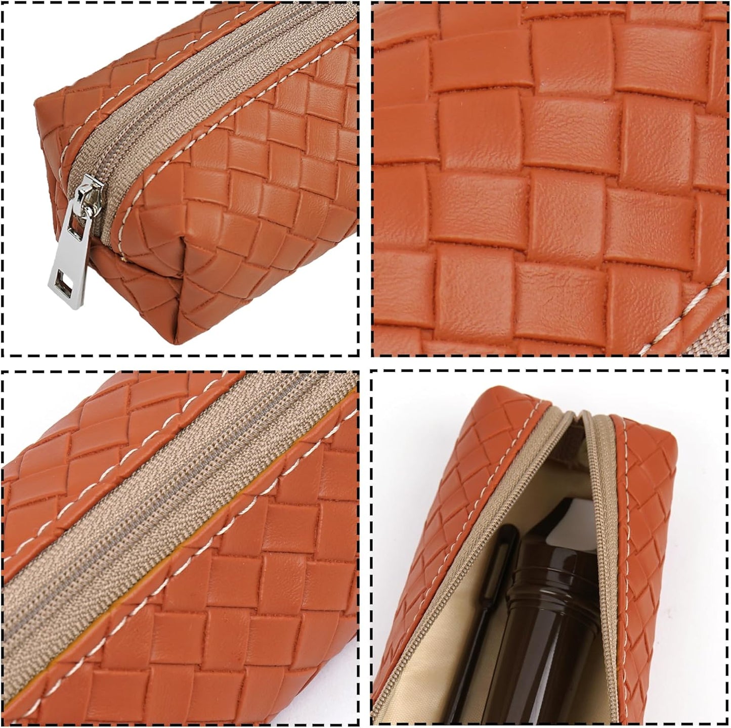 Recorder Instrument for Beginner Adults,8-Hole Soprano Descant Recorder Music Flute with Cleaning Rod & Case Bag For Home Entertainment(6-Woven Brown)