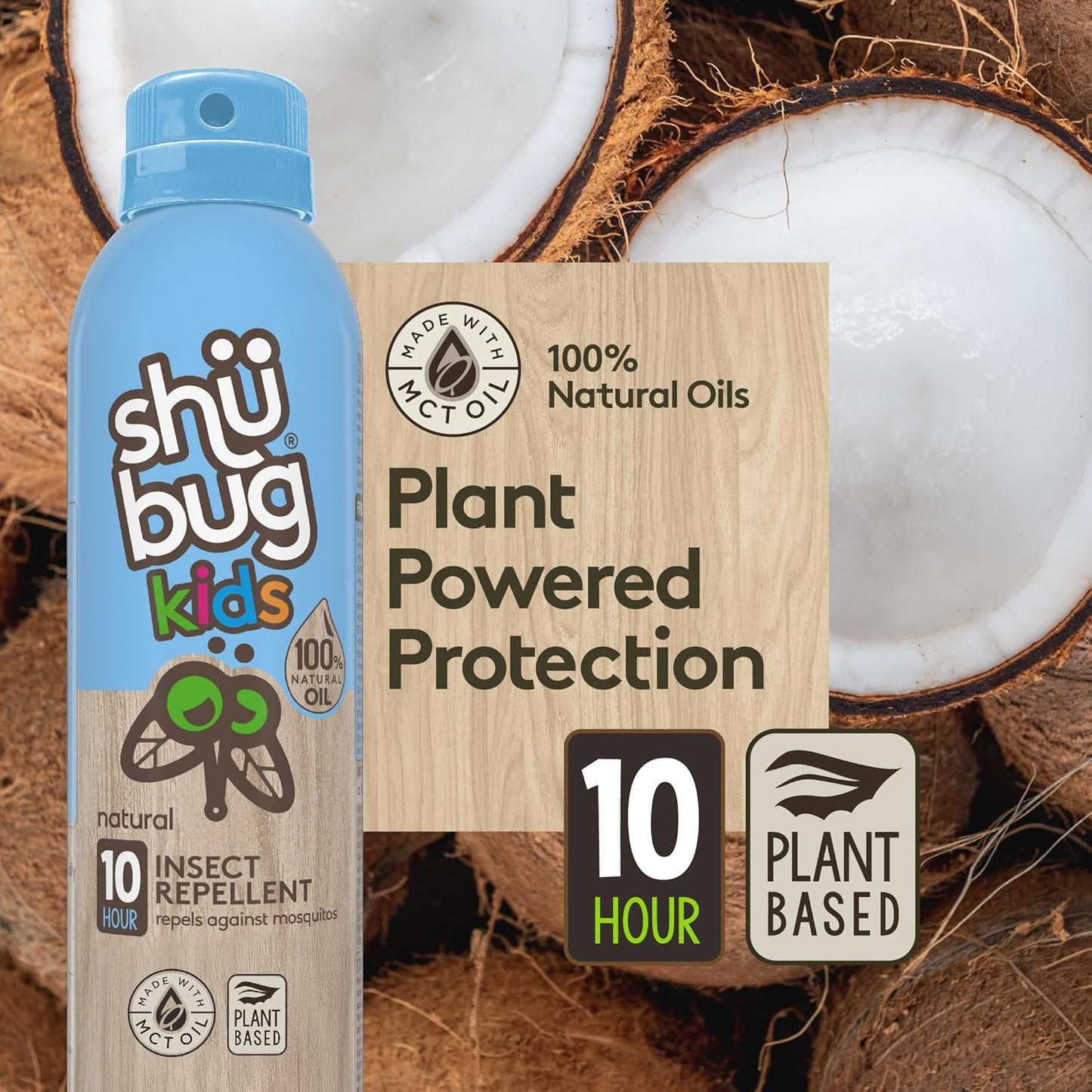 [2 Count] - Mosquito Repellent Spray - Plant Based Active Insect Protection, DEET-Free, Long-Lasting 10-12 Hour Protection - 6oz