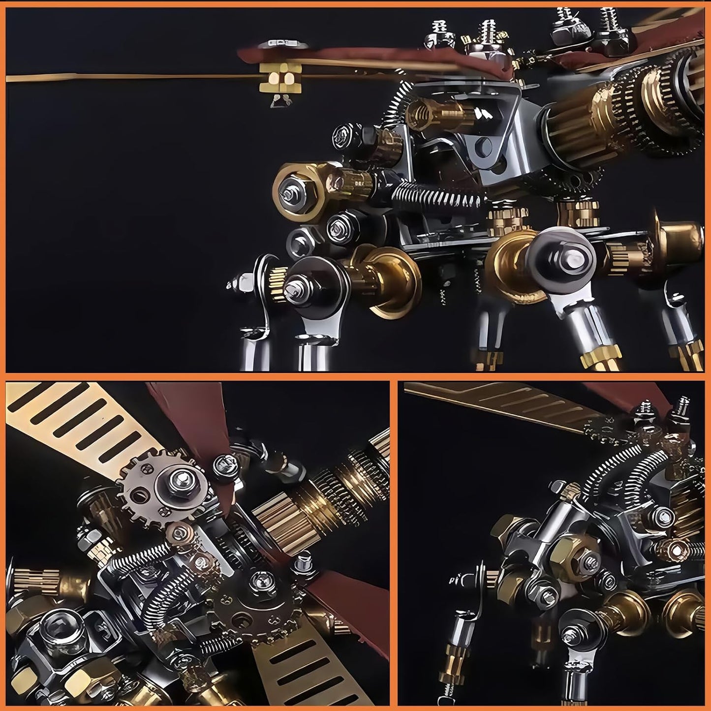 Adult 3D Metal Puzzle, Punk Insect Model Set, 3D Mechanical Insect Building Block Puzzle, Fun DIY Assembly, high-end Men's Gift. (Metal Dragonfly)