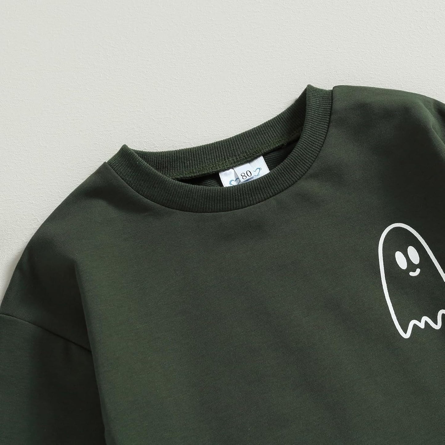 0-4T Toddler Boy Girl Halloween Outfit Fall Clothes Ghost Long Sleeve Sweatshirt Top Pants Baby Halloween Clothes