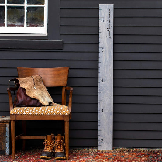 Boho Growth Chart for Wall - Height Board Growth Chart Wooden Growth Chart for Wall Kids Measuring Chart for Wall Height Chart Growth Chart for Kids (Loved Beyond Measure, Gray)