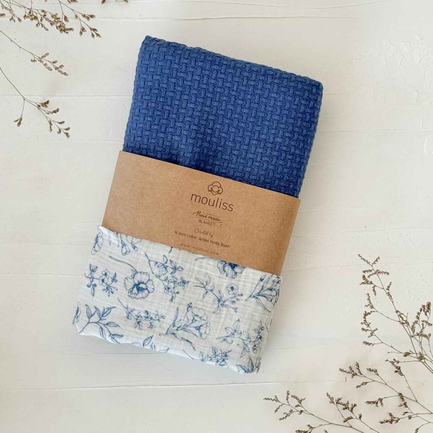 Personalized Baby Blanket with Name – Handmade 100% Organic Cotton Newborn Gift | Custom Knit Blanket for Boys, Girls, Kids & Baby Showers