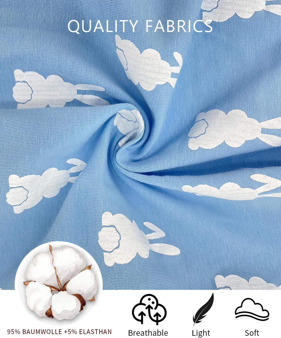 Jimonda Baby Rompers Cotton Baby Boys Baby Girls Short Sleeve Sleepers Pjs Two Way Zipper One-piece Neutral Sleep and Play