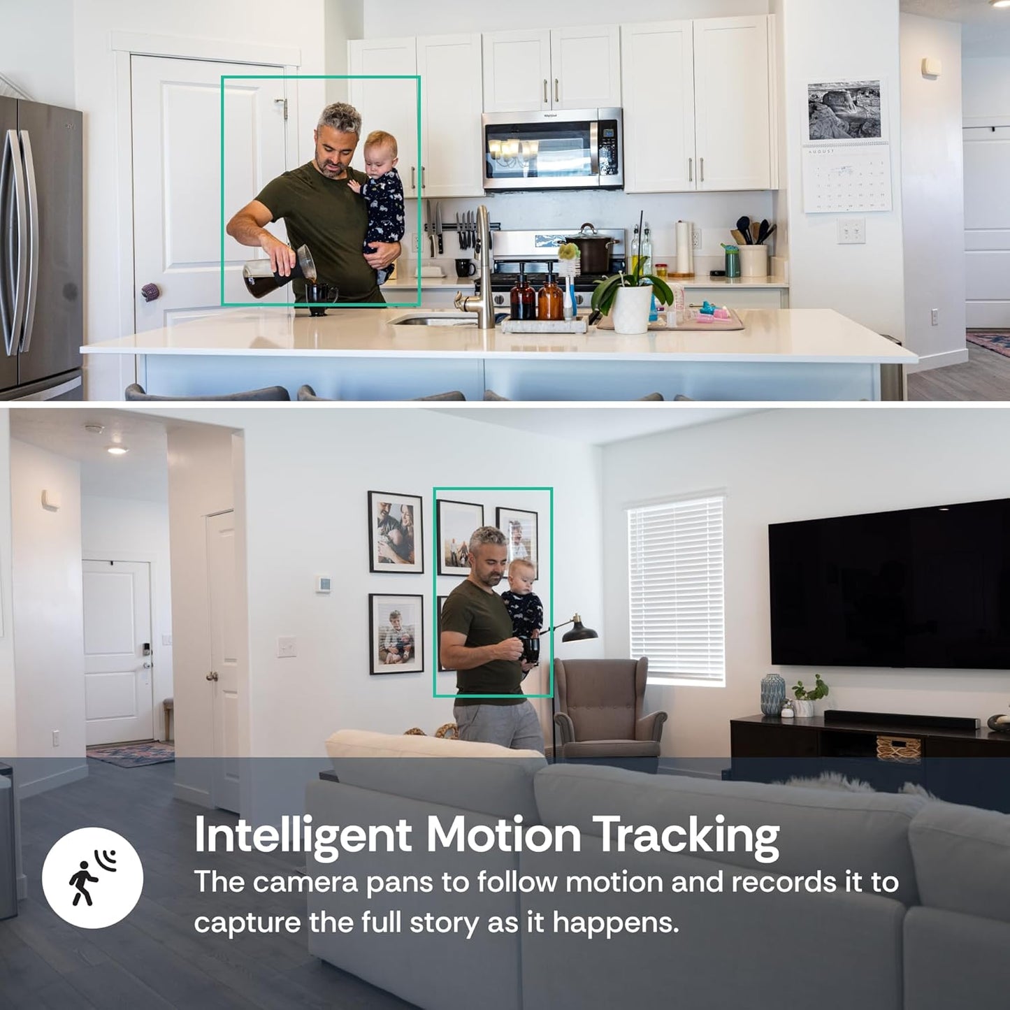 Luna Indoor Camera 360-Degree Pan/Tilt, Pet/Person/Vehicle AI Motion Detection, Plug-in, Night Vision, Two Way Audio, Cloud Storage, Wi-Fi Camera for Room Office Smart Home Security (White)