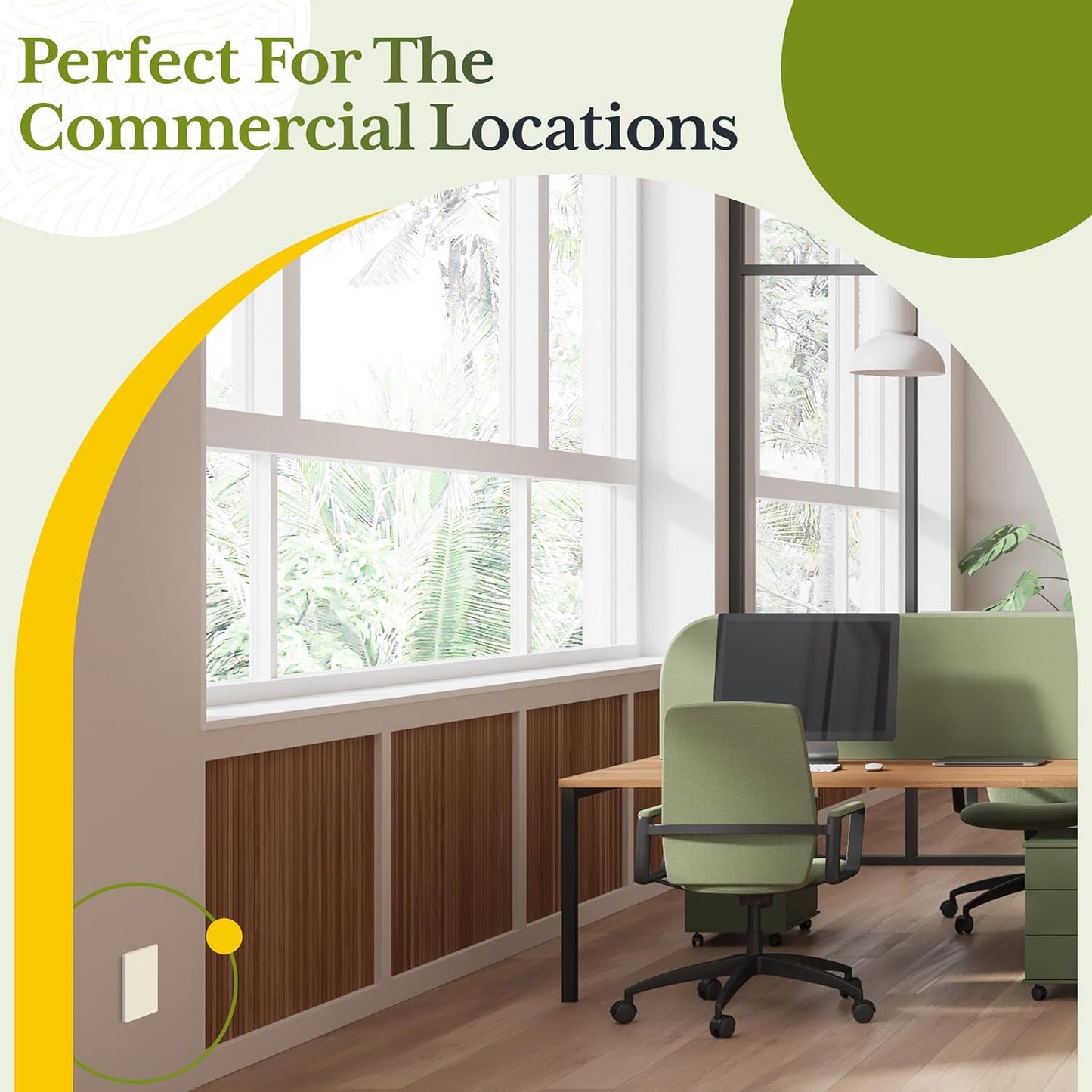 TG Mid-Size Screwless Blank Wall Plate, Child Safe Blank Device Outlet Cover, Medium Size 1-Gang 4.88" H x 3.11" L, Polycarbonate Thermoplastic, UL Listed, SP-MB1-LA, Light Almond (1 Pack)