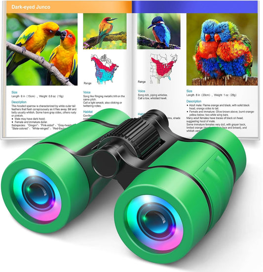 LET'S GO! Boy Toys Age 3-7 Kids Binoculars for Bird Watching|Hiking|Camping Toy for 3 4 5 6 7 Year Old Boy Girl Birthday Gifts Outdoor Travel Toys for Kid Boys Ages 3-6 Stocking Stuffers