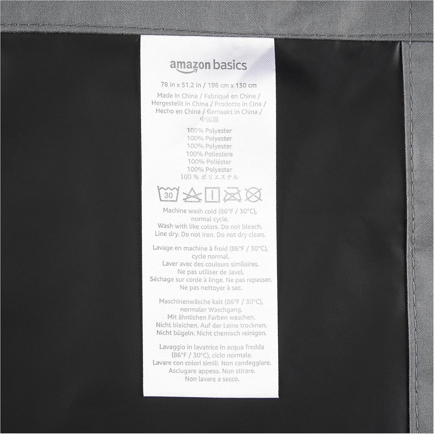 Amazon Basics Portable Blackout Curtain Shade with Suction Cups, 50"W x 78"L, 2-Pack, Dark Grey