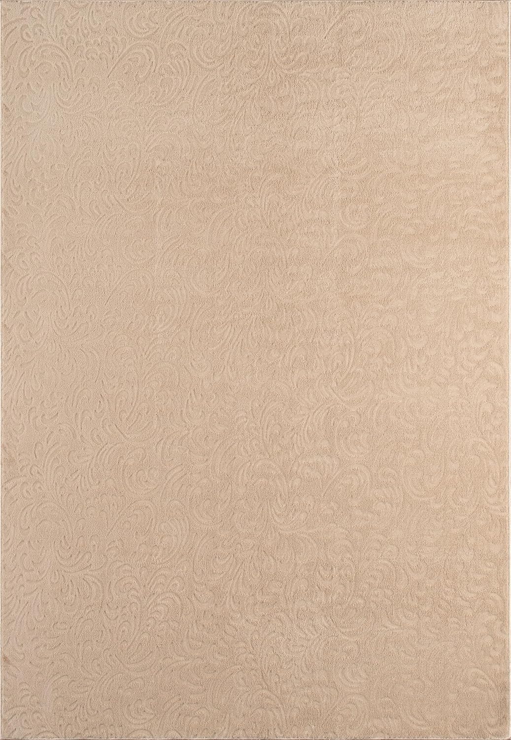 Non-Slip Washable 5x7 Area Rugs for Living Room Bedroom, Ultra Soft Bedside Rug, Indoor Floor Carpet for Kids Girls and Boys, Dorms, Nursery Rooms, Non-Skid Area Rug, Flower Beige, 5' x 7'