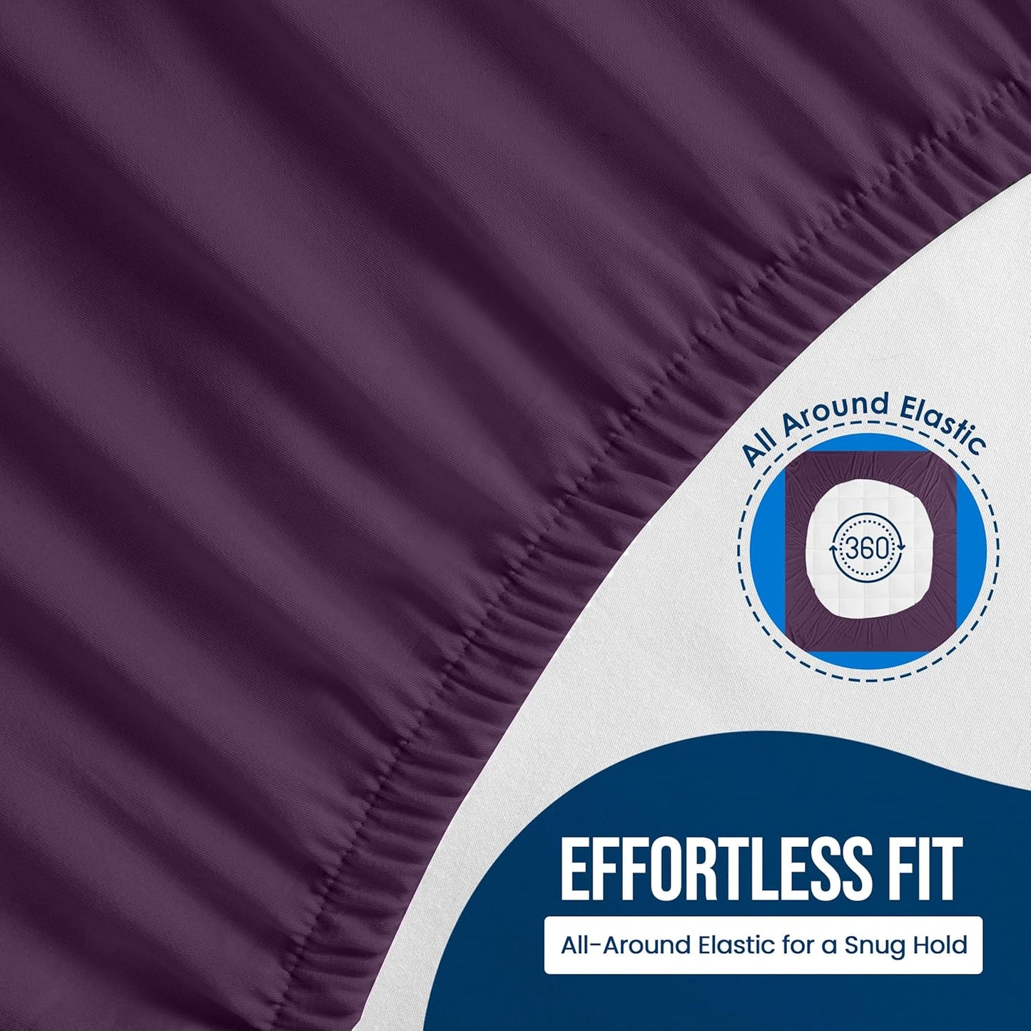 Utopia Bedding Waterproof Mattress Protector Twin Size, Premium Terry Mattress Cover 200 GSM, Breathable, Fitted Style with Stretchable Pockets (Purple)