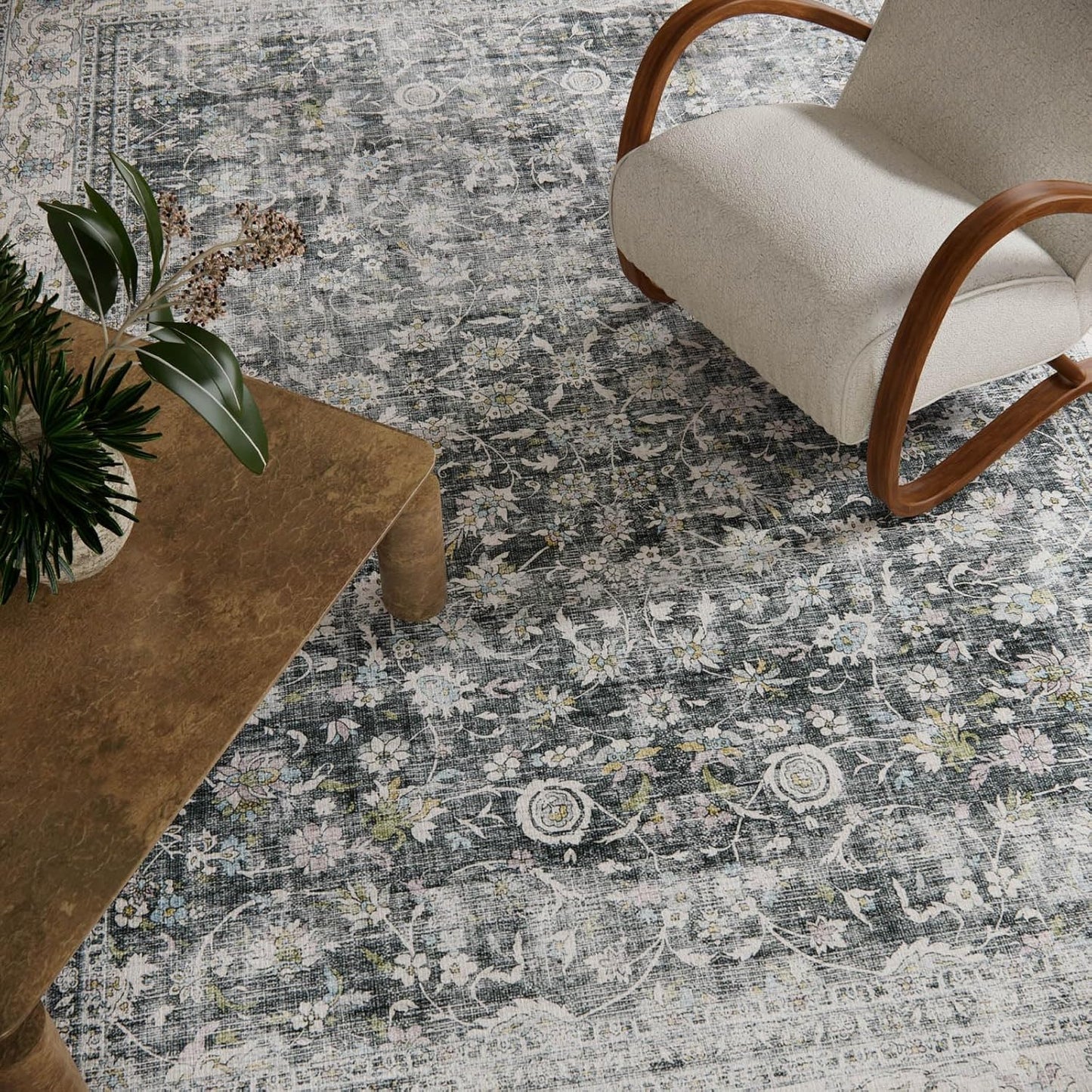 Runner Rug Washable Kitchen Runner: 2'6"x8' Hallway Runner Rugs Stain Resistant Non Slip Low Pile Soft Boho Carpet Runners for Hallways Bedroom Entryway Indoor Beside Bathroom Laundry Room