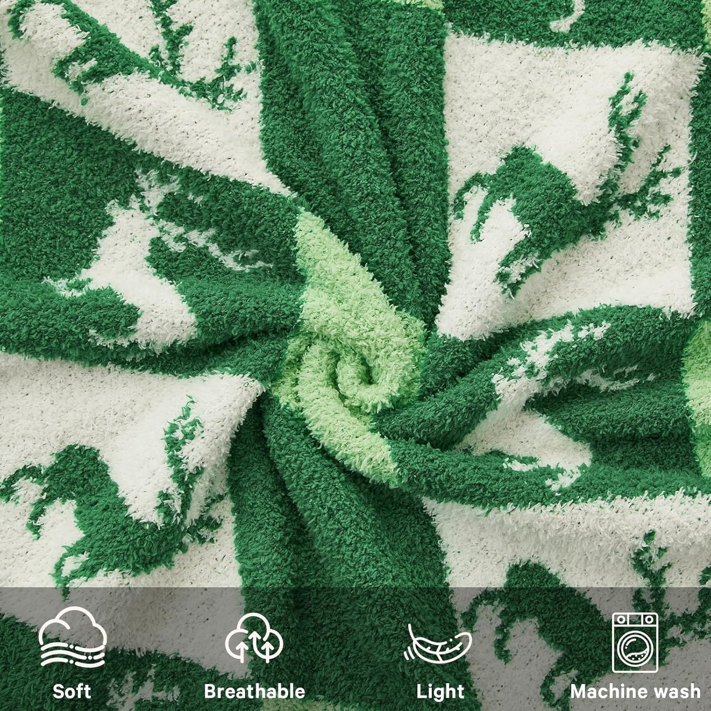 CYMULA Christmas Knit Throw Blanket - Super Soft Cozy Fuzzy Blankets for Couch, Sofa & Bed, Holiday Throw Blanket，50"x60"