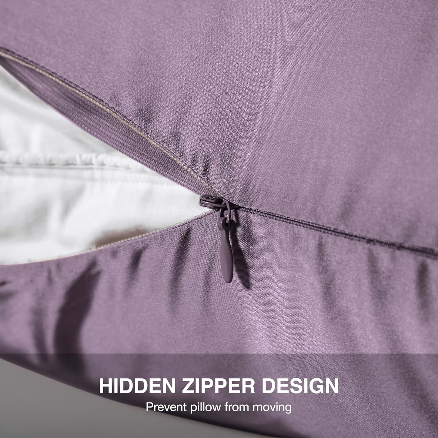 Mulberry Silk Pillowcase for Hair and Skin,Cooling Silk Pillow Case with Hidden Zipper,Allergen Proof Dual Sides Soft Breathable Smooth Silk Pillow Cover for Women (Pink Purple,Standard)