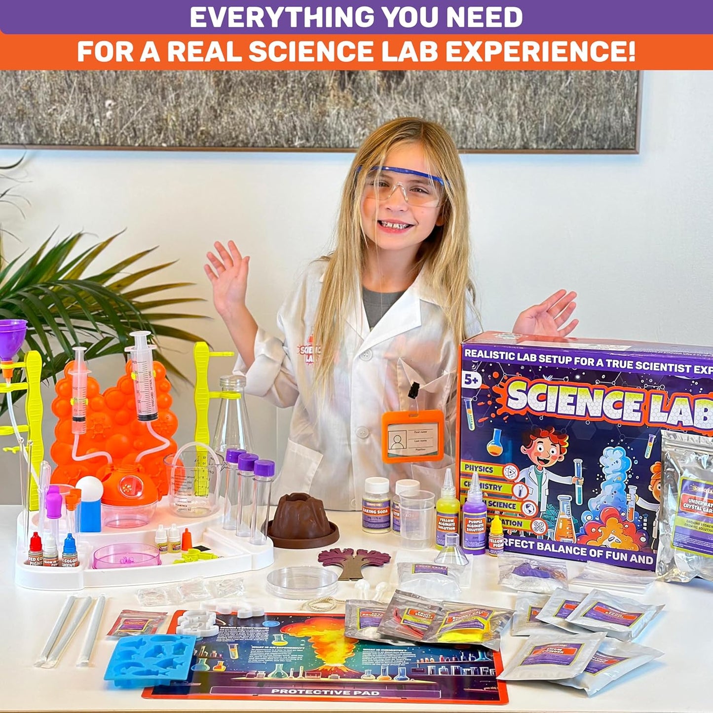 Science Kits for Kids | Ultimate Chemistry Lab Setup with 100 Experiments | Toys Set for Boys and Girls Age 7-8-9-12