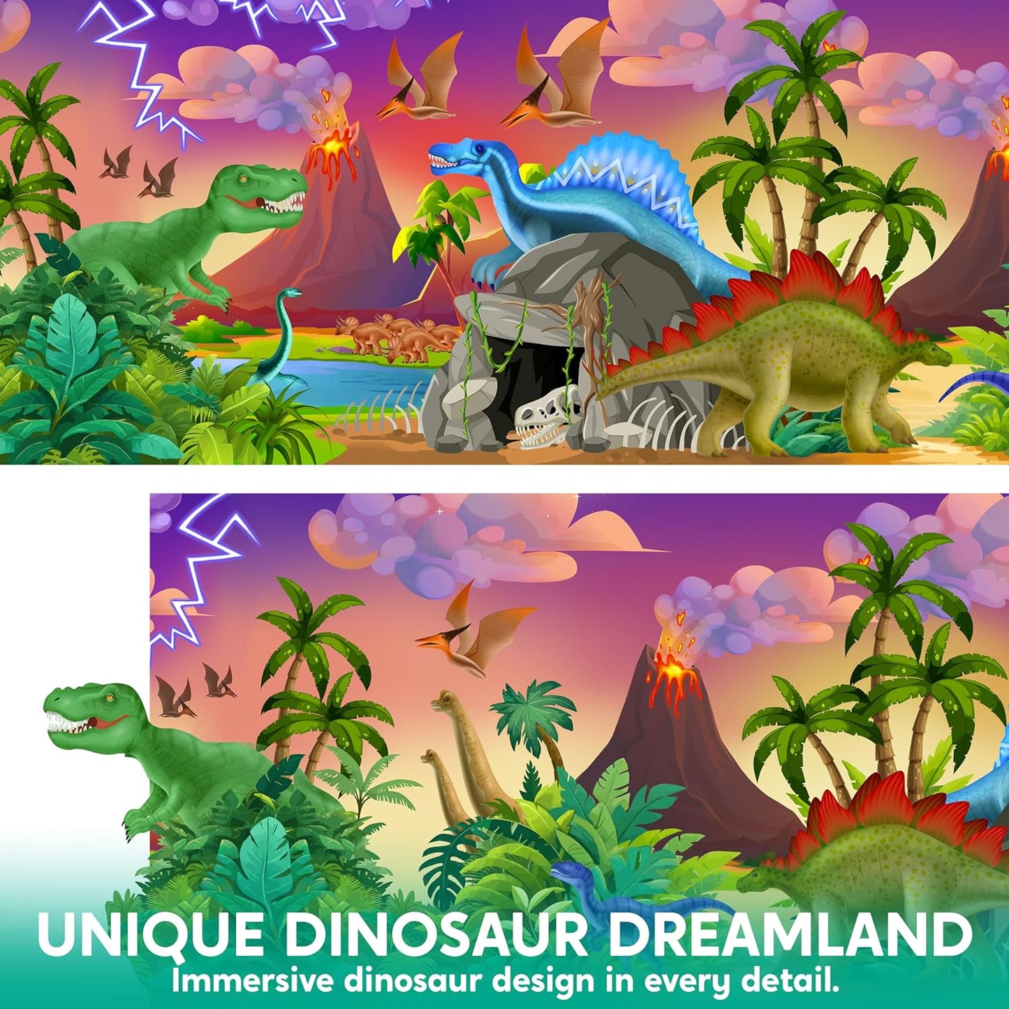 JOYIN Dinosaur Play Tent for Kids, Pop Up Play Tent for Boys & Girls, Kids Indoor Outdoor Dinosaur Playhouse Tent Set for Toddlers Birthday