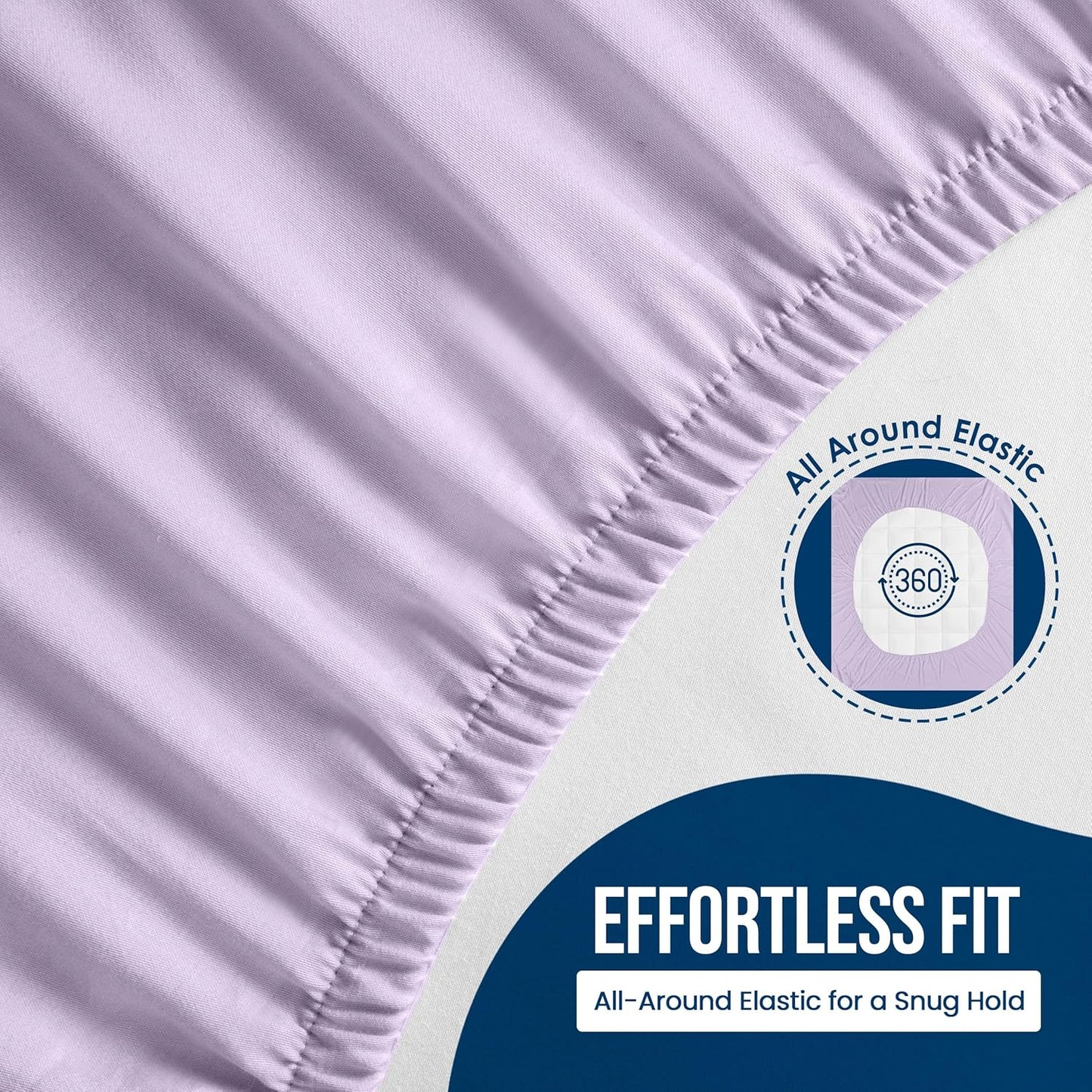 Utopia Bedding Waterproof Mattress Protector Full Size, Premium Terry Mattress Cover 200 GSM, Breathable, Fitted Style with Stretchable Pockets (Lavender)