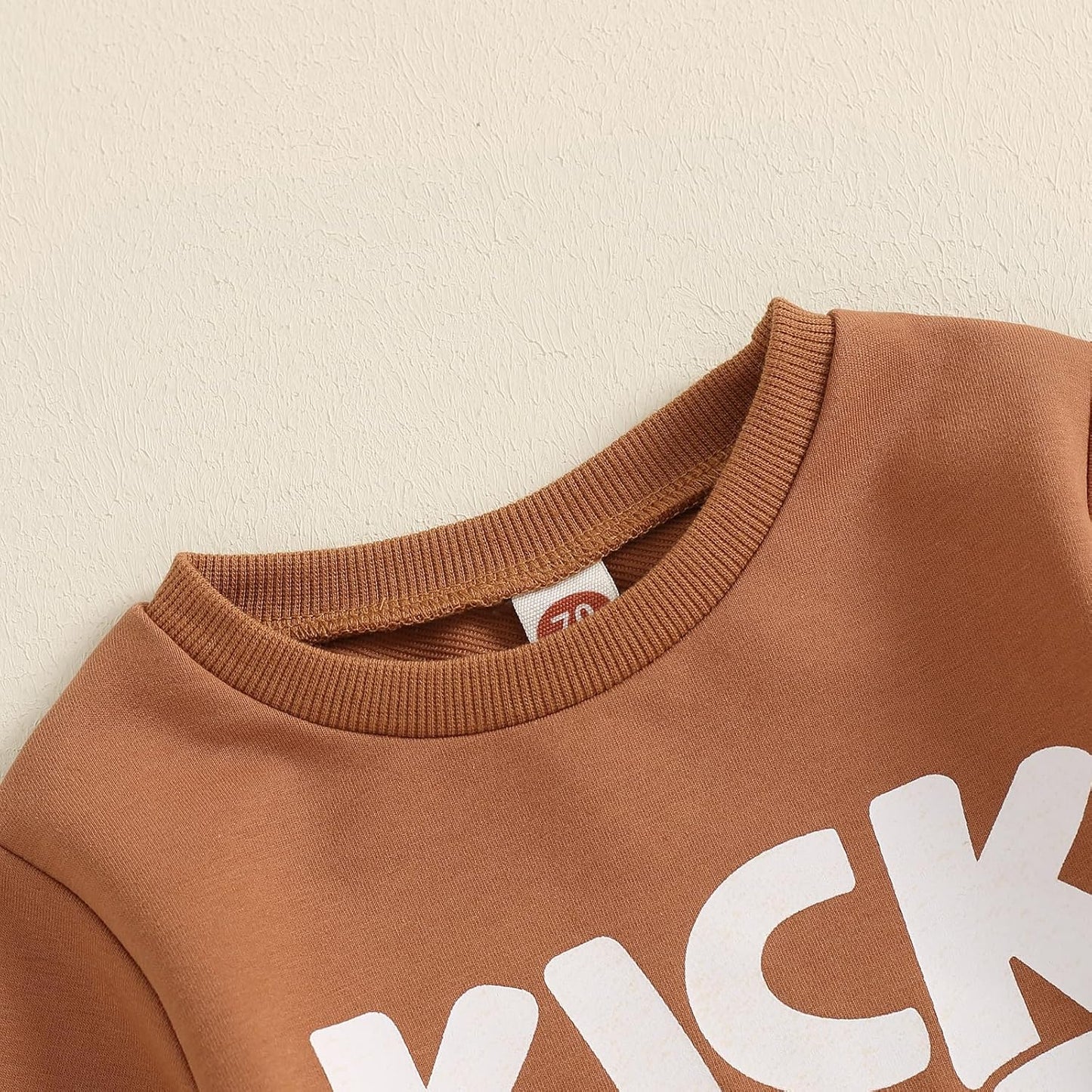 Baby Boy Clothes Fall 6 12 18 24 Months Football Long Sleeve Pullover Tops & Pant Sets Toddler Winter Outfits