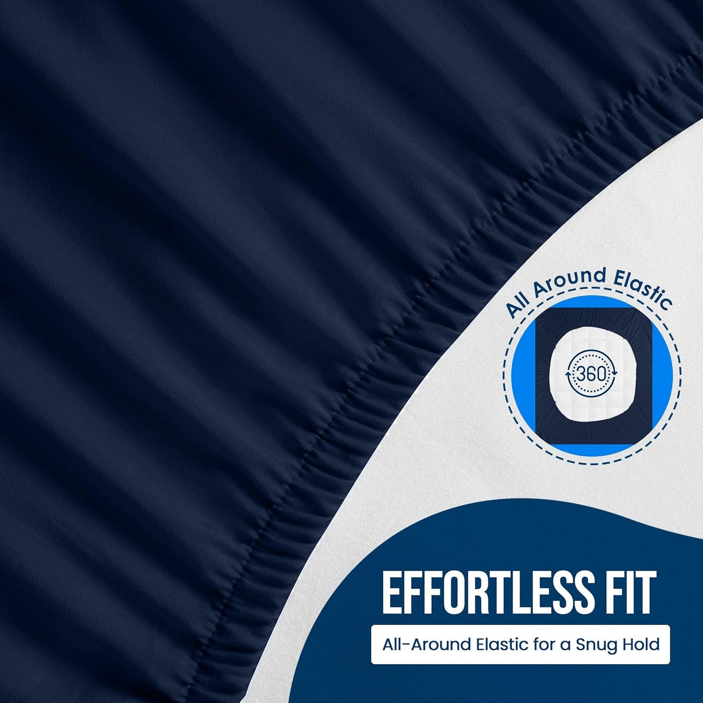 Utopia Bedding Waterproof Mattress Protector Twin Size, Premium Terry Mattress Cover 200 GSM, Breathable, Fitted Style with Stretchable Pockets (Navy)