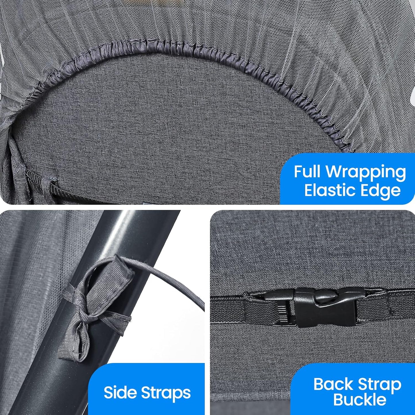 Orzbow Universal Mosquito Net for Stroller, Baby Bug Net with Two-Way Zippers & Storage Bag, Breathable & Foldable Mosquito Netting for Strollers, Car Seat, Bassinet, Portable Mini Crib, Dark Grey