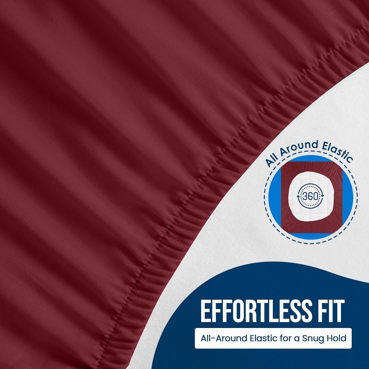 Utopia Bedding Waterproof Mattress Protector Queen Size, Premium Terry Mattress Cover 200 GSM, Breathable, Fitted Style with Stretchable Pockets (Burgundy)