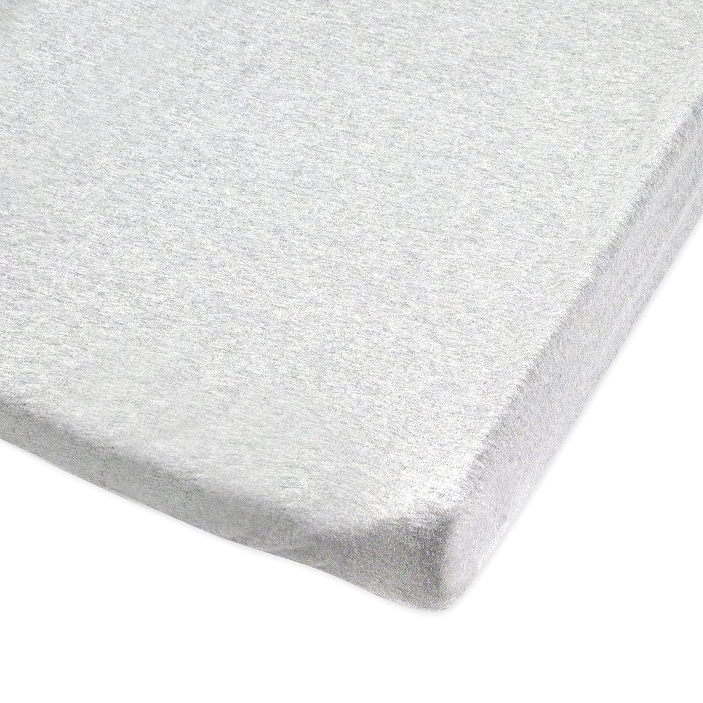 HonestBaby Girls Organic Cotton Changing Pad Cover, Light Gray Heather, One Size